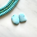 Medium Faint Blue Freeform Sand Hill Turquoise, Set of 2 Background