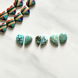 Small Mint Green Mixed Namtso Lake Turquoise, Set of 6 Background