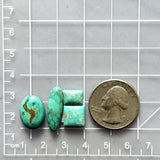 Small Sky Blue Mixed Kingman Turquoise, Set of 4 Dimensions