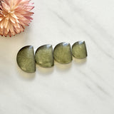 Medium Swamp Green Half Moon Rosarita, Set of 4 Background