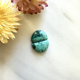 Small Sky Blue Half Moon Treasure Mountain Turquoise, Set of 2 Background