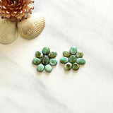 Small Lime Green Mixed Sonoran Lime Turquoise, Set of 16 Background