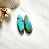 Large Sky Blue Mixed Royston Turquoise, Set of 2 Background