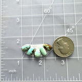Small Sky Blue Oval Number 8 Turquoise, Set of 5 Dimensions
