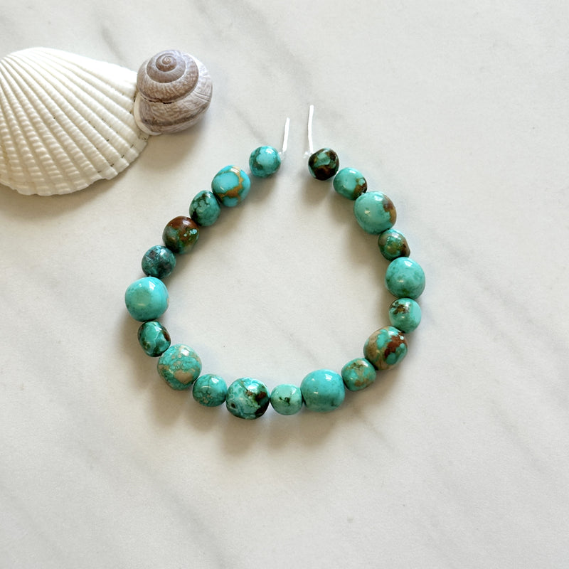 Sky Blue Fox Turquoise Nugget Beads Background