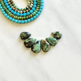 Medium Sea Green Teardrop Treasure Mountain Turquoise, Set of 6 Background