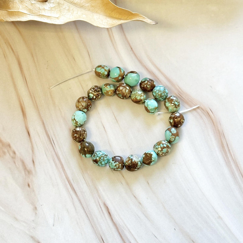 Sky Blue Number 8 Turquoise Nugget Beads Background