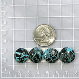 Small Ocean Blue Round Yungai Turquoise, Set of 4 Dimensions