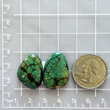 Large Deep Green Mixed Bamboo Mountain Turquoise, Set of 2 Dimensions