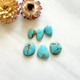 Small Sky Blue Mixed Number 8 Turquoise, Set of 6 Background