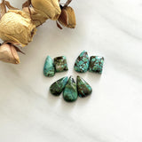 Small Bamboo Green Mixed Bamboo Mountain Turquoise, Set of 7 Background