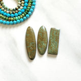 Large Earth Brown Mixed Treasure Mountain Turquoise, Set of 3 Background