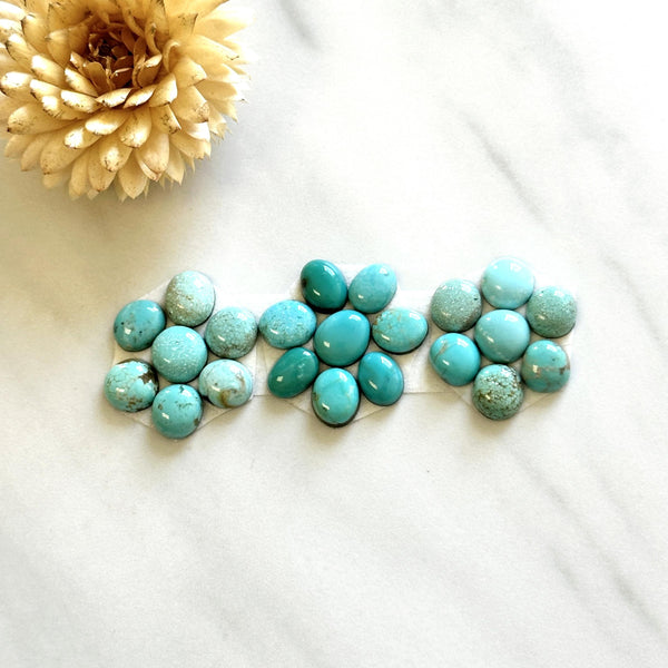 Small Mixed Mixed Sonora Turquoise, Set of 22 Background