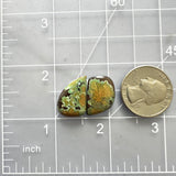 Medium Royal Orange Freeform Treasure Mountain Turquoise, Set of 2 Dimensions