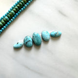 Small Sky Blue Mixed Carico Lake Turquoise, Set of 5 Background