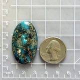 Large Ocean Blue Oval Ithaca Peak Turquoise Dimensions