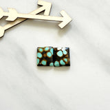 Small Sky Blue Square Treasure Mountain Turquoise, Set of 2 Background