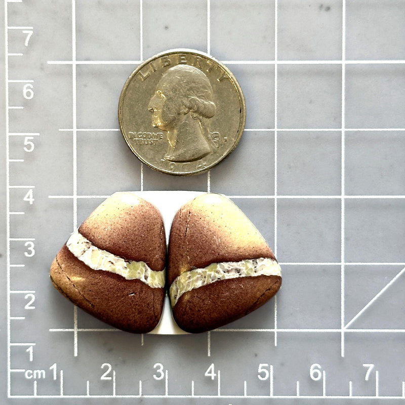 Large Red Freeform White Buffalo Dolomite, Set of 2 Dimensions