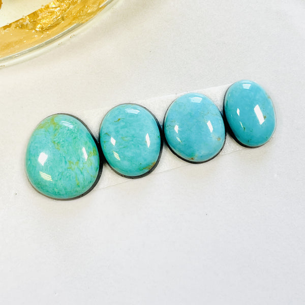 Small Sky Blue Mixed Tyrone Turquoise, Set of 4 Background