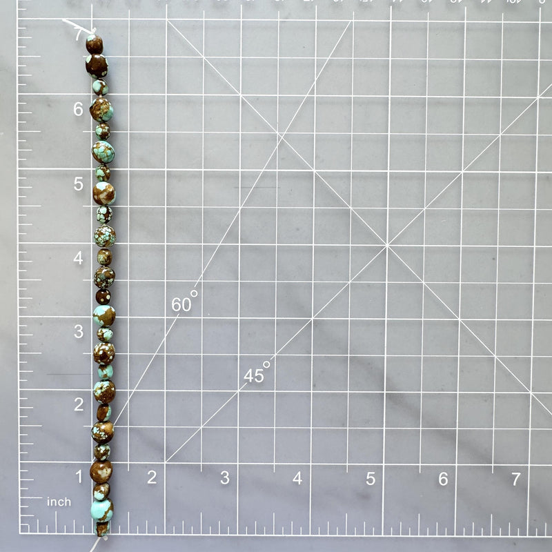 Sky Blue Number 8 Turquoise Nugget Beads Dimensions