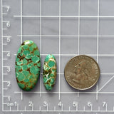 Large Sea Green Oval Bamboo Mountain Turquoise, Set of 2 Dimensions