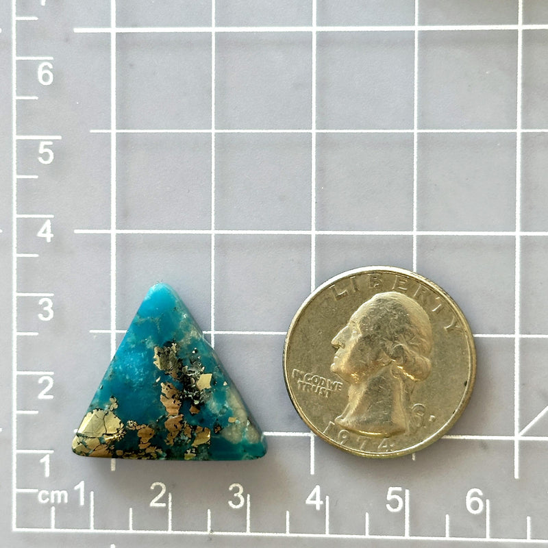 Large Ocean Blue Triangle Ithaca Peak Turquoise Dimensions