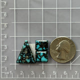 Medium Ocean Blue Mixed Yungai Turquoise, Set of 3 Dimensions