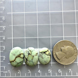 Medium Mint Green Oval Treasure Mountain Turquoise, Set of 3 Dimensions