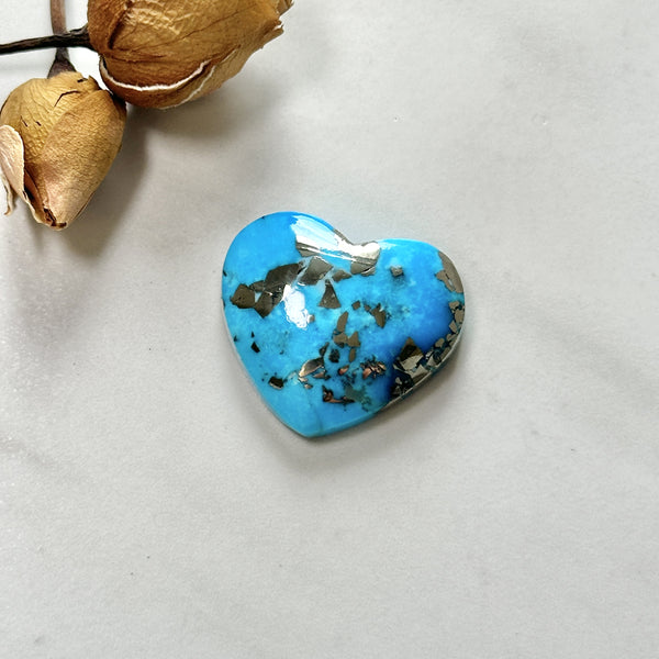 Large Sky Blue Heart Ithaca Peak Turquoise Background