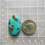 Large Sky Blue Oval Ithaca Peak Turquoise Dimensions