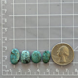 Small Deep Blue Oval Sonora Turquoise, Set of 4 Dimensions