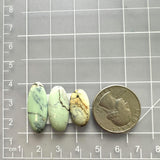 Large Mixed Oval Crescent Lake Variscite, Set of 3 Dimensions
