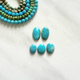 Small Sky Blue Mixed Kingman Turquoise, Set of 5 Background