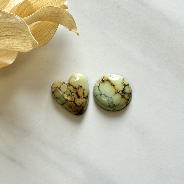 Large Royal Orange Mixed Treasure Mountain Turquoise, Set of 2 Background