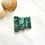Large Deep Blue Bar Crescent Lake Variscite, Set of 3 Background