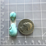 Small Sky Blue Teardrop Yungai Turquoise, Set of 2 Dimensions
