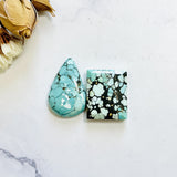 Large Sky Blue Mixed Sand Hill Turquoise, Set of 2 Background