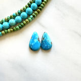 Small Sky Blue Teardrop Ithaca Peak Turquoise, Set of 2 Background