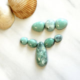 Small Mint Green Mixed Broken Arrow Variscite, Set of 8 Background
