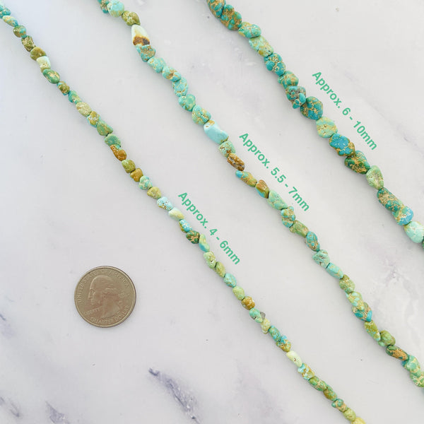 Sea Green Treasure Mountain Turquoise Nugget Beads
