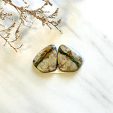 Large Deep Green Freeform Royston Turquoise, Set of 2 Background