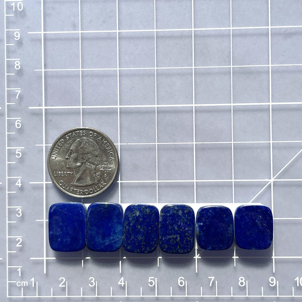 Small Deep Blue Cushion Lapis Lazuli, Set of 6 Dimensions