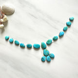 Small Sky Blue Mixed Sonoran Blue Turquoise, Set of 17 Background