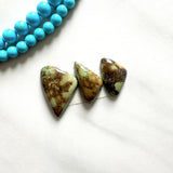 Medium Earth Brown Mixed Treasure Mountain Turquoise, Set of 3 Background
