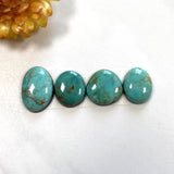 Small Deep Green Freeform Tyrone Turquoise, Set of 4 Background