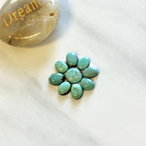 Small Faint Green Mixed Kingman Turquoise, Set of 9 Background