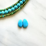 Small Sky Blue Mixed Sleeping Beauty Turquoise, Set of 2 Background