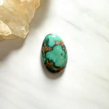 Large Sea Green Oval Treasure Mountain Turquoise Background