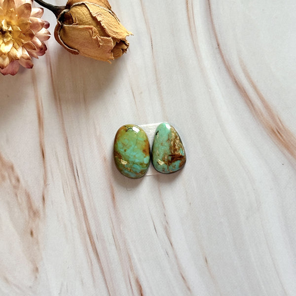 Medium Mint Green Mixed Number 8 Turquoise, Set of 2 Background