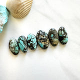 Small Sky Blue Mixed Number 8 Turquoise, Set of 6 Background